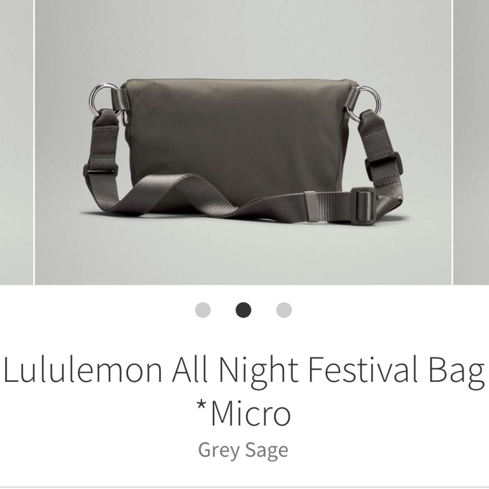 lululemon athletica All Night Festival Bag - Gray Sage *Rare Release* - Picture 2 of 11